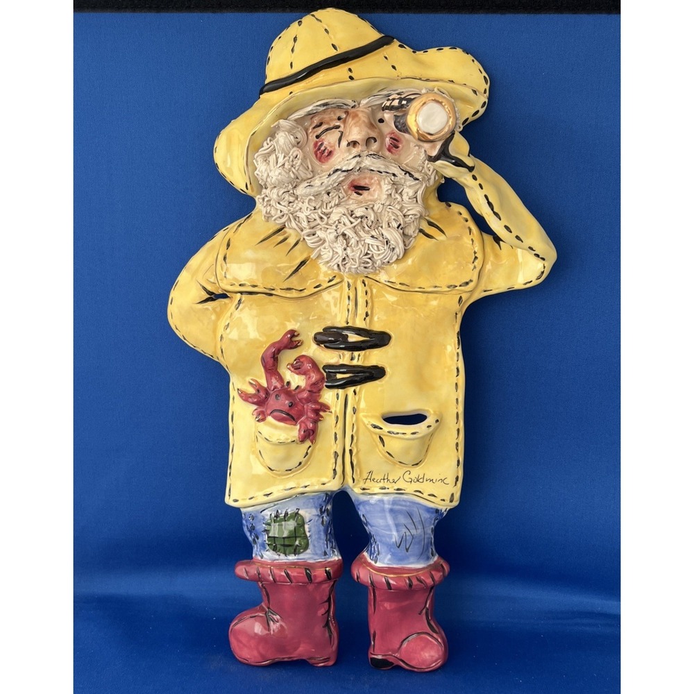 Vtg 15" 2000 Blue Sky Clayworks Heather Goldminc Sea Captain Binoculars Nautical